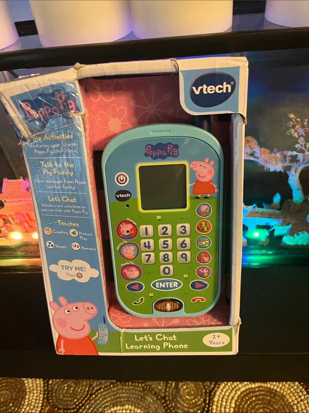 VTech Peppa Pig Let's Chat Learning Phone - Green/Blue